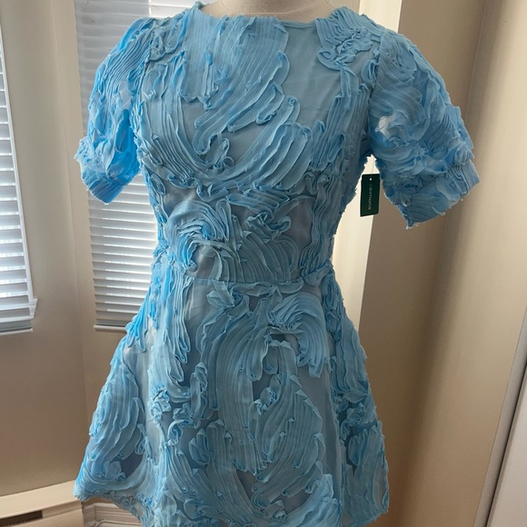 Simons Light Blue Textured Dress - Picture 2 of 4